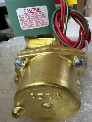 8344G074 110V Emerson ASCO Σολενοειδής βαλβίδα 4 οδοι 1/2 " NPT Single Solenoid Brass Body