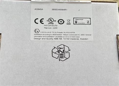 ABB AO845A 3BSE045584R1 Αναλογική έξοδος Επαναγκαία ή μονή 4..20ma