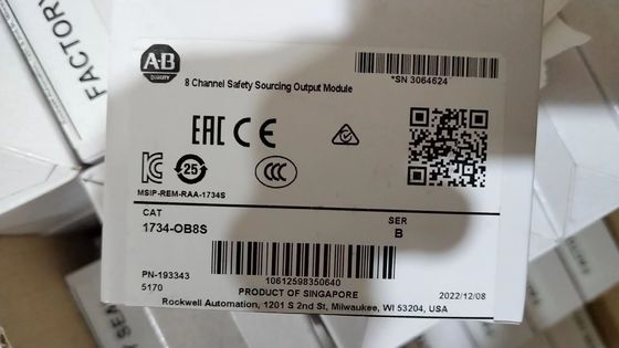 24VDC Allen Bradley 1734-OB8S Μονάδα I/O Ασφάλειας Σημείων Εισαγωγής/Εξαγωγής Οκτώ Δίαυλοι Εξαγωγής ρεύματος
