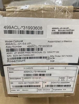 Έμερσον Rosemount PH αισθητήρες 499ACL-01-54-VP 499ACL ελεύθερο αισθητήρα χλωρίου