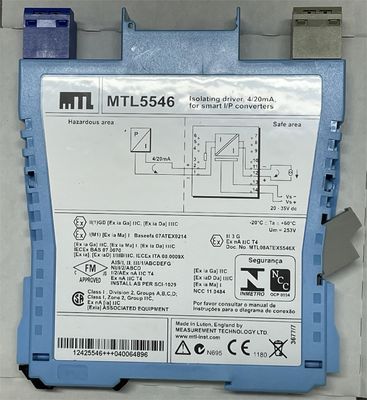 MTL5546 MTL Απομονωτικός οδηγός για τοποθετητές βαλβίδων HART® 4·20mA με ανίχνευση σφαλμάτων γραμμής