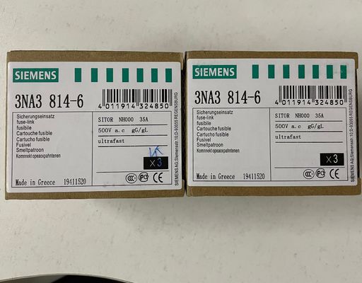 Siemens 3NA3814-6 Στοιχείο ασφάλειας LV HRC για Μέτρηση Εύρους 30 bar και Οβάλ Φλάντζα Κατά τη Λειτουργία