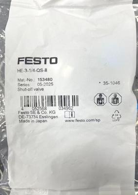 Festo HE-3-14-QS-8 Κλείσιμο - Κεφάλαιο