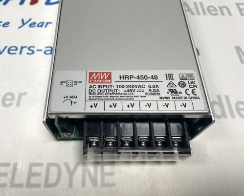 Μέσο καλά HRP-450-48 48Vdc 9.5A Ηλεκτρική τροφοδοσία PFC 8 Αναλογικές εξόδους Σύνθετες 100 mm x 100 mm x 100 mm Μέγεθος