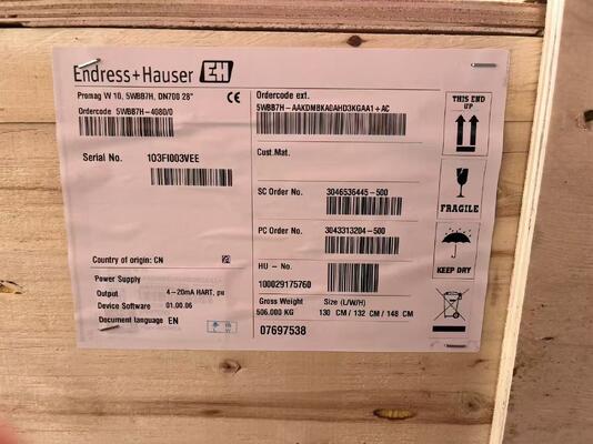 Endress Hauser 5WBB7H-4080/0 Πομπός υψηλής ακρίβειας πίεσης