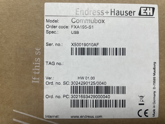 Endress Hauser FXA195-S1 USB/HART Modem 2 x Διασύνδεση Ethernet για απρόσκοπτη επικοινωνία στη Γερμανία